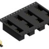 Pin header, 9 pole, pitch 2.54 mm, angled, black, SLLP5SMD0669GBTR