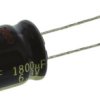 Kondensator 1800μF 6.3V dc Radialny, Otwór przelotowy Panasonic roztaw: 5mm 12.5 (Dia.) x 15mm