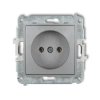 MINI Mechanizm gniazda pojedynczego bez uziemienia 2P (bez przesłon torów prądowych) srebrny metalik 7MGP-1