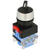 Przełącznik; obrotowy; LAS0-A3Y-11X/23N; ON-(OFF)+OFF-(ON); 2 pozycje; monostabilny; na panel; śrubowe; 2 tory; czarny; 6A; 220V