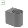 Parete Gu10 X1 Jednokierunkowy Kinkiet 250V Ip54 80 X 73 X 95Mm Szary