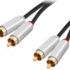 Przyłącze kabel 2xRCA CHINCH METAL (1,5m)