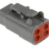 Złącze samochodowe 4-pinowe Deutsch 2-rzędowe Męski 7.5A DTM Złącze samochodowe