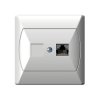 Gniazdo komputerowe RJ45 pojedyncze białe GPK-1A/K/00 Akcent Ospel