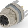 Circular connector, 4 pole, solder connection, screw locking, straight, T4041037041-000