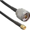 Coaxial cable, SMA plug (straight) to N plug (straight), 50 Ω, RG-58, grommet black, 610 mm, CSD-SMAM-610-NM
