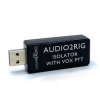 KONEKTOR KARTY DŹWIĘKOWEJ USB AUDIO2RIG dla radiokomunikacji amatorskiej KENWOOD/YAESU/ICOM. Obsługuje kontrolę VOX/PTT.