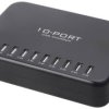 LVSUN 120W Smart 10-Port Stacja ładowania USB 120 W 10x USB-A czarny dom