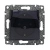 VENA Gniazdo bryzgoszczelne z/u Schuko z przesłonami antracyt 516142