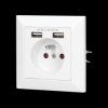 Gniazdo pojedyncze 2P+Z USBx2 OR-AE-13140