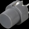 Push button, switching voltage: 100 V, round, grey