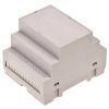 ABS DIN rail enclosure, (L x W x H) 90.05 x 69.9 x 65.1 mm, light gray (RAL 7035), BYB-3-90H0081