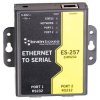Ethernet to serial adapter, 100 Mbit/s, RS-232, (W x H x D) 106 x 105 x 28 mm, ES-257