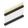 Pin header, 14 pole, pitch 2.54 mm, straight, black, SL 5 197 14 S