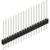 Pin header, 18 pole, pitch 1.27 mm, straight, black, 10059470