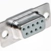Złącze D-Sub 9-pinowe Żeński Proste Montaż na panelu raster 2.77mm
