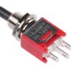 Nasadka przełącznika Zatrzaskowy SPST średnica wycięcia 4.95mm, montaż panelowy RS PRO