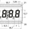 LCD display, 1 x 3.5 character, TN, VI302DP-RC-S