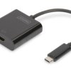 Adapter graficzny HDMI 4K 30Hz UHD na USB 3.1-C z audio czarny dł. 15cm DA-70852