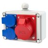 Rozdzielnica budowlana KOŁO hermetyczna IP54 1x16A/5P + 2x230V/2P+Z PCE 9769116W