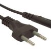 Kabel zasilający EURO (radiowy) CEE 7/16 - IEC 320 C7 1,8m VDE czarny CA-C7CA-11CC-0018-BK