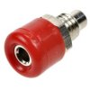 Gniazdo bananowe; 2,5mm; 24.107.1; czerwony; lutowany; 15mm; 10A; 60V; mosiądz niklowany; ABS; Amass; RoHS