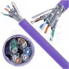 Kabel sieciowy S/FTP kat.7A skrętka 4x2x0,58mm wewnętrzny B2ca bezhalogenowy LSOH fioletowy Molex