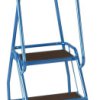 Schodki przenośne 2-stopniowe stalowe wysokość 1.185m RS PRO Niebieski