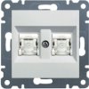 LUMINA Gniazdo komputerowe podwójne RJ45 kat.5e UTP białe WL2120 HAGER
