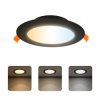 Oprawa podtynkowa downlight LED, 9W, 780lm, IP20, CCT, okrągła, czarna, ALEXIS HOROZ