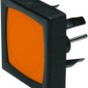 Short-stroke pushbutton, 1 Form A (N/O), 125 mA/48 VDC, unlit , actuator (black/orange, L 4 mm), 3 N, solder connection, 1241.11