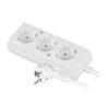 Przedłużacz 3-gniazda z/u Schuko 16A 1,5m /H05VV-F 3x1,5/ biały PS-370S T-972360