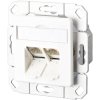 Metz Connect 1307381102-I Network Outlet Flush CAT 6 2-Port Pure White