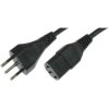 Power cord, Brazil, plug type N, straight on C13 socket, straight, H05VV-F3G1.0 mm², black, 2.5 m, BR/3-H05VVF3G100-C13/2,50M SW