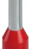 Insulated wire end ferrule, 1.0 mm², 14 mm/8 mm long, DIN 46228-4, red, 3200030