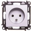 VALENA LIFE Gniazdo pojedyncze z/u 2P+Z aluminium 753381