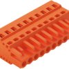 Socket header, 10 pole, pitch 5.08 mm, angled, orange, 231-310/026-000