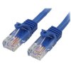 StarTech 45PAT1MBL Cat5e Snagless Patch Cable RJ45 Connectors 1m Blue