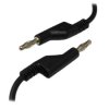 Black Silicone Test Lead 2x Banana + Socket 4mm (M + F)