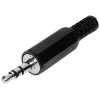 TruComponents 202653 3.5 mm audio jack Plug, straight,Pins:3 Stereo Black
