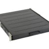 Półka wysuwana do szafy RACK 19 cali 1U 550mm z uchwytem grafit NEKU
