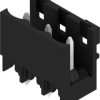 Pin header, 3 pole, pitch 5 mm, straight, black, 2441080000