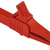 Zacisk krokodylkowy 32A izolowany 20mm Czerwony Staubli