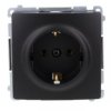 Simon Basic Gniazdo wtyczkowe z uziemieniem Schuko (moduł) 16A, 250V, zaciski śrubowe czarny BMGSZ1.01/49
