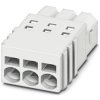 Socket header, 3 pole, pitch 2.5 mm, straight, white, 1704854