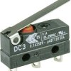 Mikroprzełącznik DC3C-A1LC 250 V/AC 0.1 A 1 x wł/(wł) ZF IP67 chwilowy 1 szt.