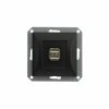 Opal Gniazdo 2xUSB kolor czarny matowy GŁ/USB-2 Op moduł CZ