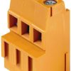 PCB terminal, 3 pole, pitch 5.08 mm, AWG 24-14, 15 A, screw connection, orange, 1766310000