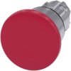 Siemens 3SU10501BA200AA0 3SU1050-1BA20-0AA0 Przycisk grzybkowy pierścień przedni metalowy, błyszczący czerwony pociągnię