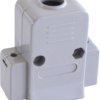 D-Sub connector housing, size: 2 (DA), straight 180°, plastic, gray, AGP 15 G